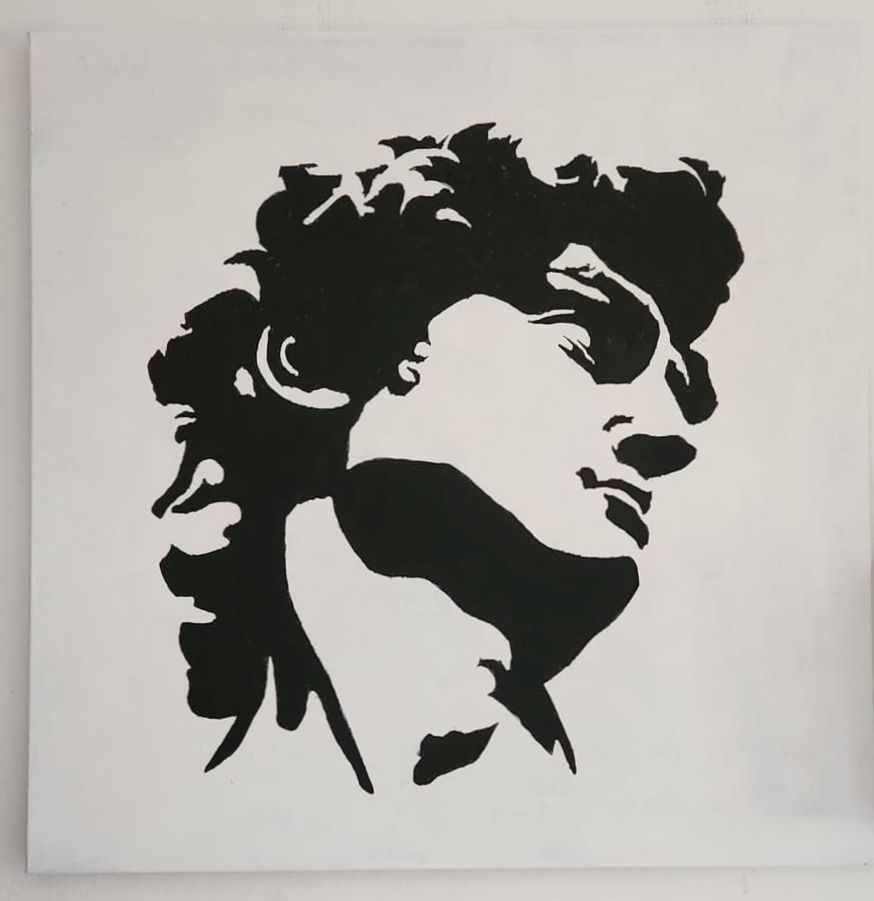 ArteDiAlina.com painting: Buonarroti's shadows